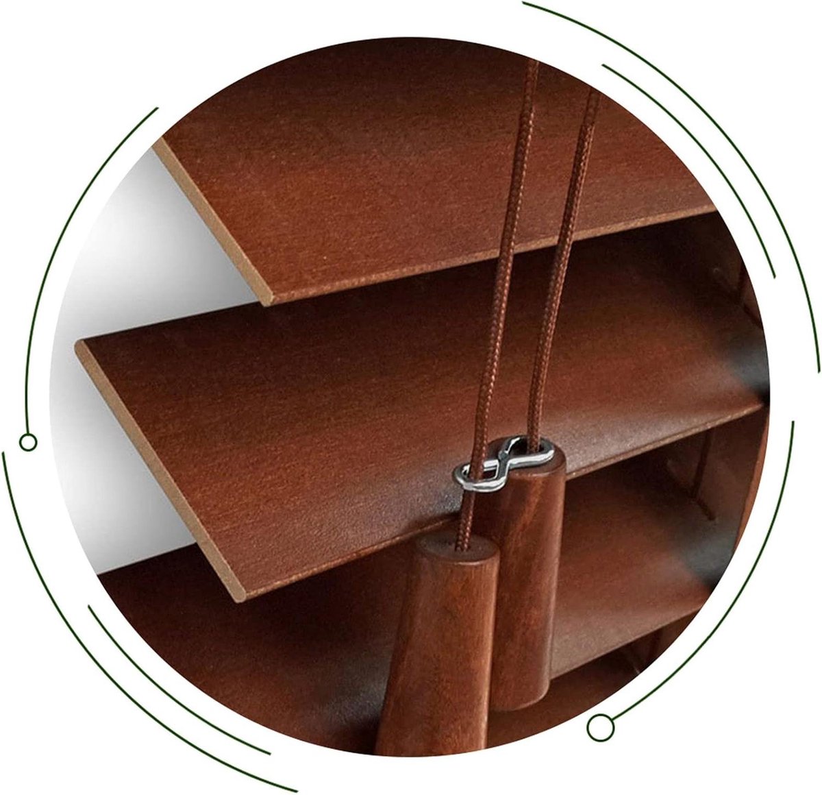 Houten Jaloezieën - Horizontale Raambekleding - Raamdecoratie Binnen - Massief Hout 50mm L