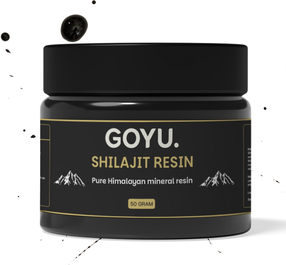 GOYU Shilajit Resin 50 gram - Himalaya Mumijo – Shilajit gummies - shilajit 100% pure - Testosterone - Vegan - Zonder toevoegingen - Lab getest