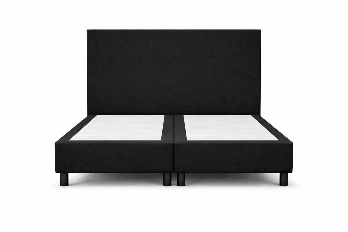 Boxspring Ayla Royal - 200x210 Zonder matras - Zwart Glad - Ayla Matrassen - 2 persoons