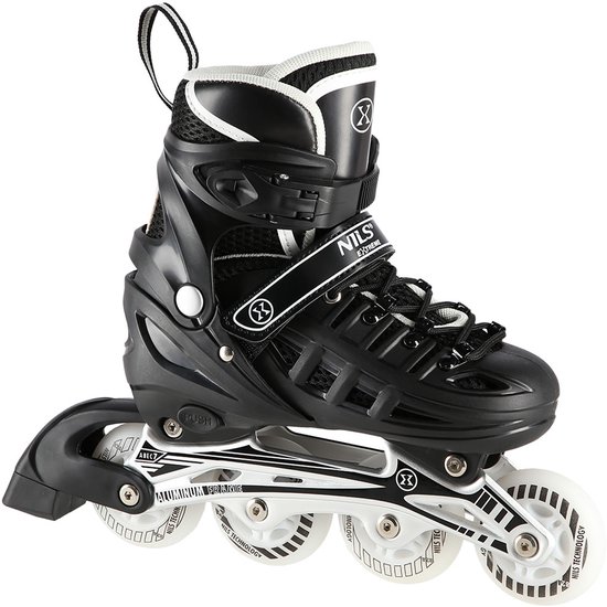 Nils Extreme NH10905 - 4w1 LED Rolschaatsen - Verstelbare Ploegen - ABEC 7 - Zwart