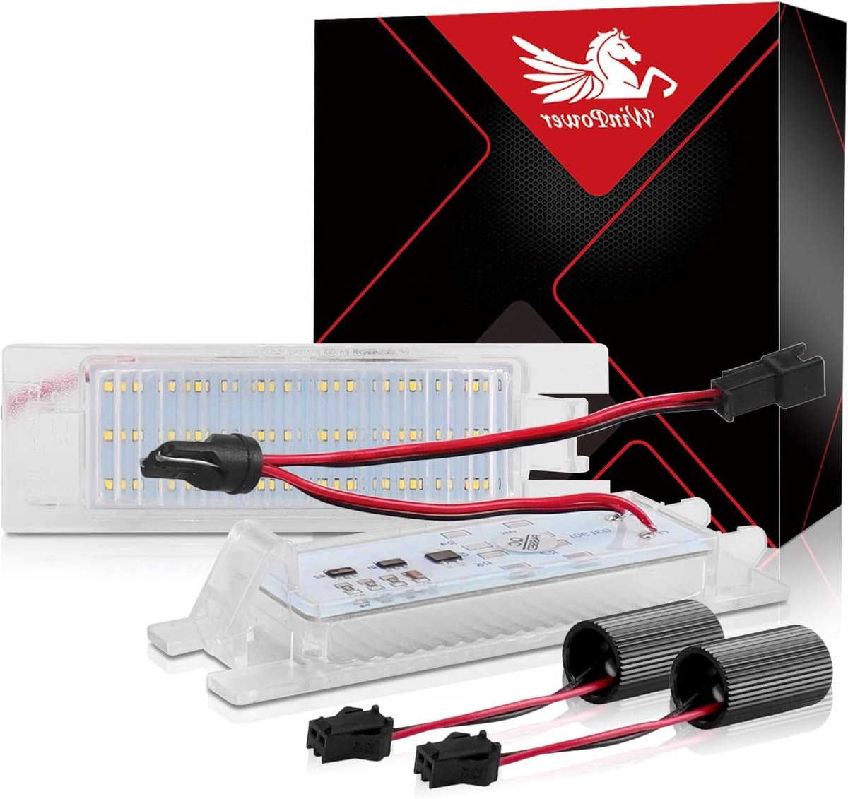 Kentekenplaatverlichting LED - Nummerplaatverlichting Wit - Auto Verlichting - Canbus Foutloos - 11.94 x 9.4 cm - Wit
