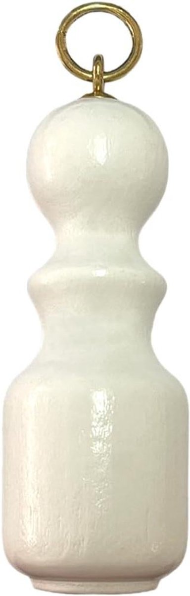 Gordijn Touwspanner - Touwknop - Gordijnen Bedienen - Houten Afwerking - 11 cm - Wit