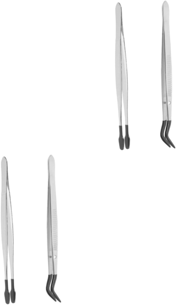 Pincet Gereedschap Set - Hobby Gereedschap - Precisiewerk - Roestvrij Staal - 15cm Lengte - Zilverkleurig