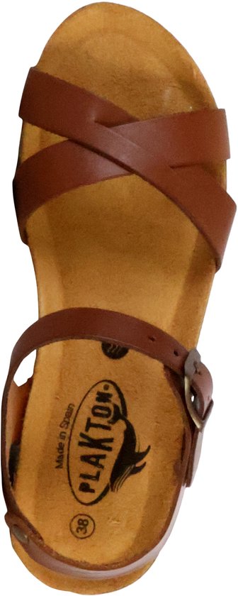 So Final leren sandalen met sleehak
