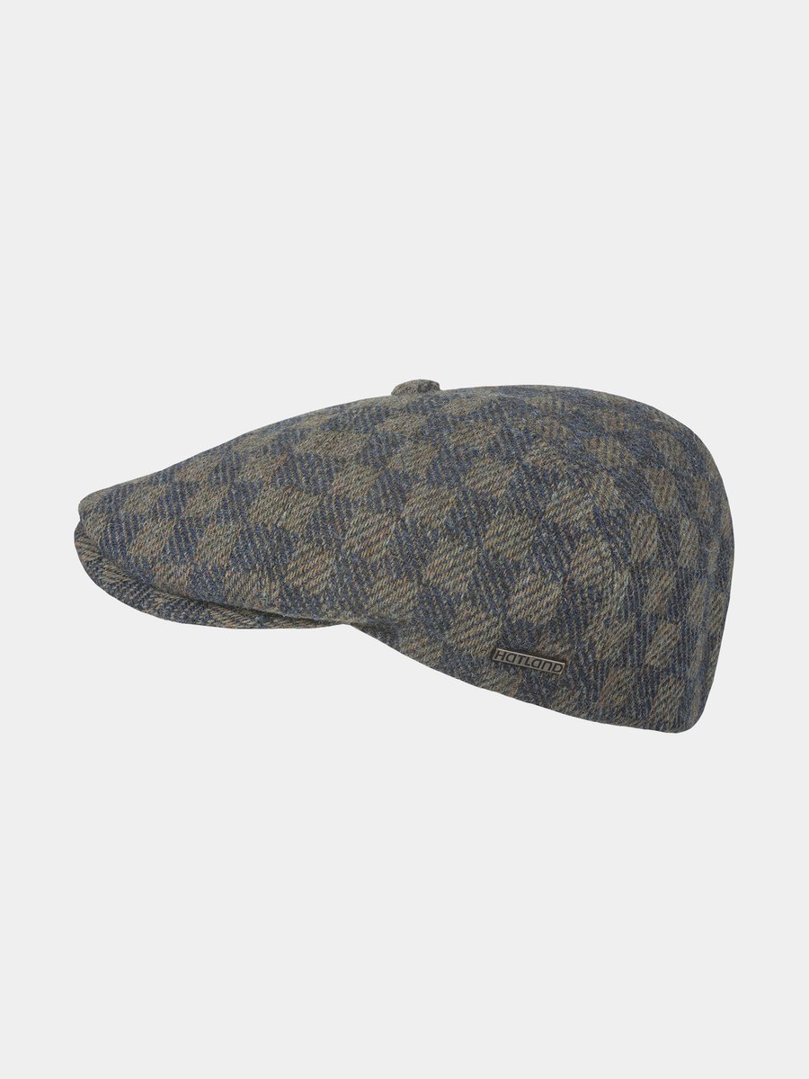 Evron - Wollen flat cap - Marine blauw