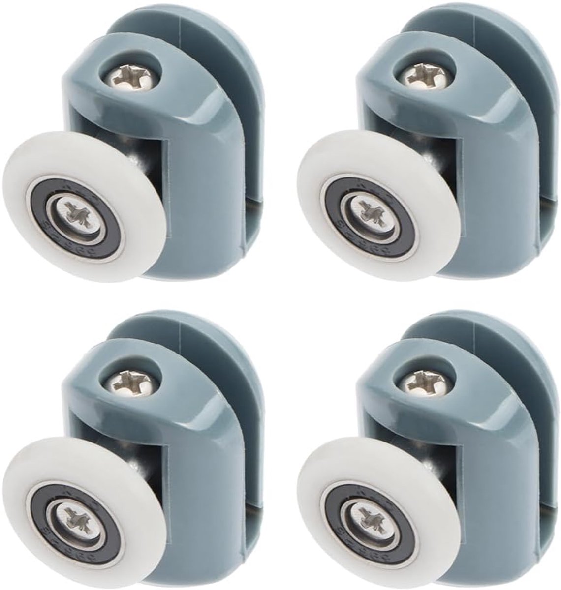 Schuifdeurrol Set - Douchedeur Wielen - Gladde Beweging - Pop-up Systeem - 23 Mm Lager - Grijs