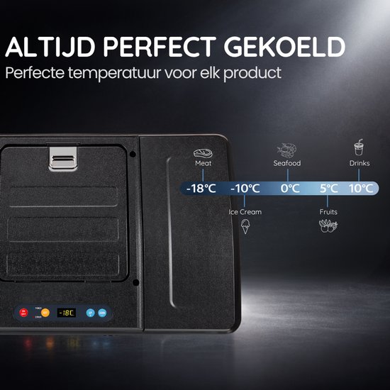 Davilon PolarX Pro autokoelbox 18L - Koelt van 10°C tot -18°C - 12V Compressor Koelbox - Gebruik via Armleuning Achterbank van Merkloos — afbeelding 5