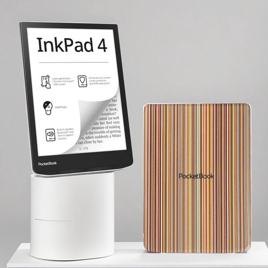 PocketBook InkPad 4 + Colorful Stripes Shell Cover - Voordee ... - cover