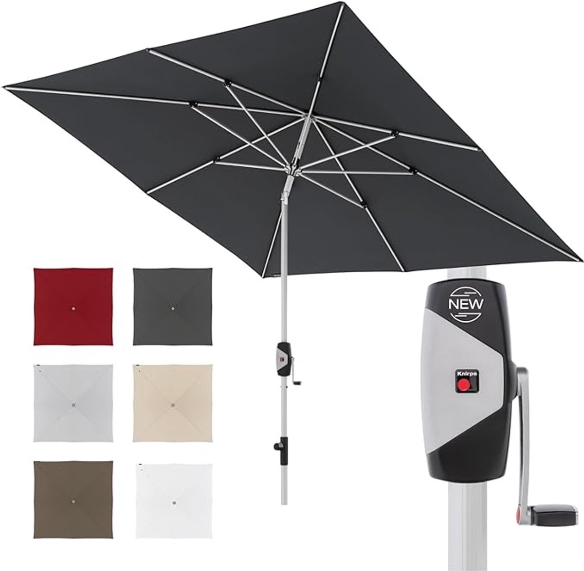 Luxe Automatische Vierkante Parasol 240 x 240 cm – UV 80+ Bescherming, Stabiel en Ruim