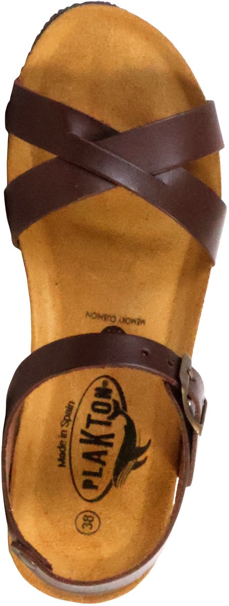 So Final leren sandalen met sleehak