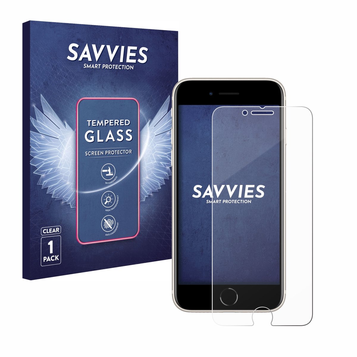 Savvies - Glas Screenprotector voor Apple iPhone SE 3 2022 - Gehard Beschermglas 9H