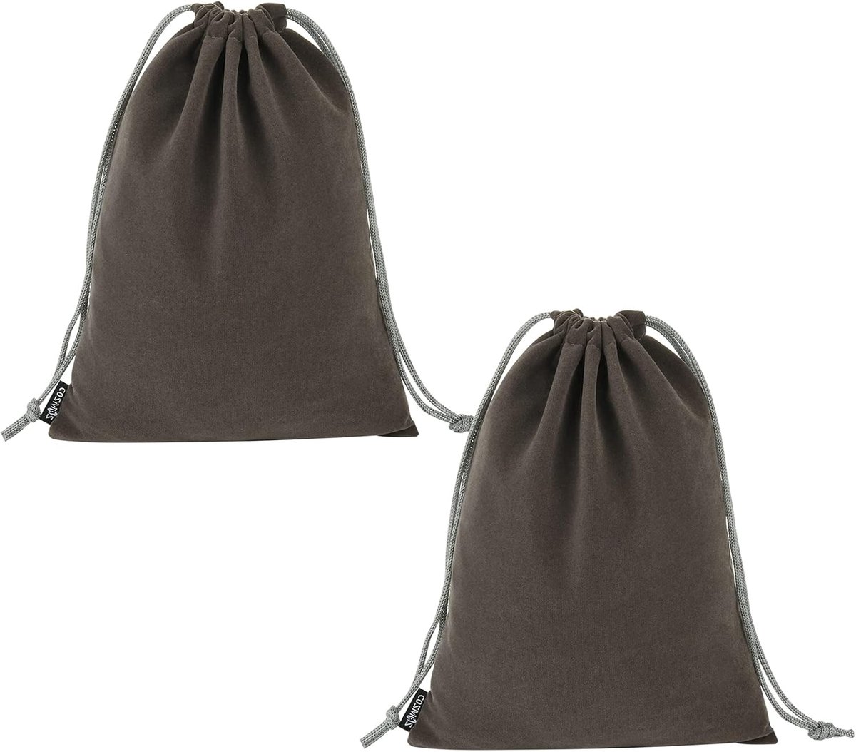Hoofdtelefoon Opbergzak - Reis Headset Case - Veilig Vervoeren - Zachte Trekkoord Sluiting - 26.7 x 21.6 cm - Grijs