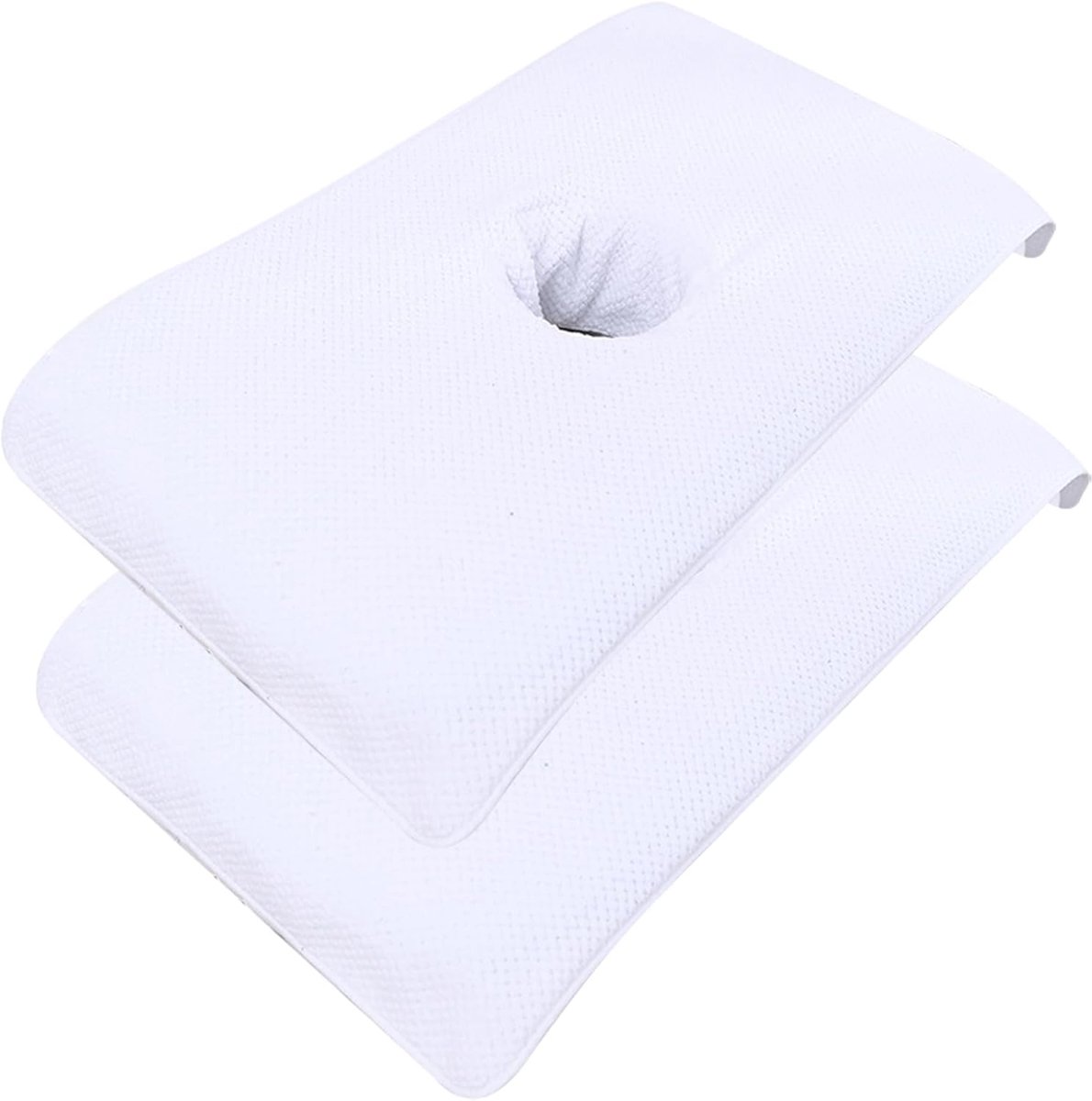 Massagetafel Hoezen - Bed Laken Set - Professionele Huidverzorging - Met Gezicht Gat - 40x80 cm - Wit
