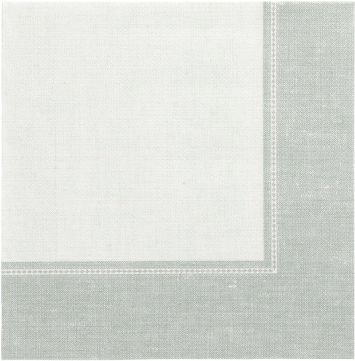 5x 50 Servetten ROYAL Collection 1/4 vouw 40 cm x 40 cm jade groen Linum