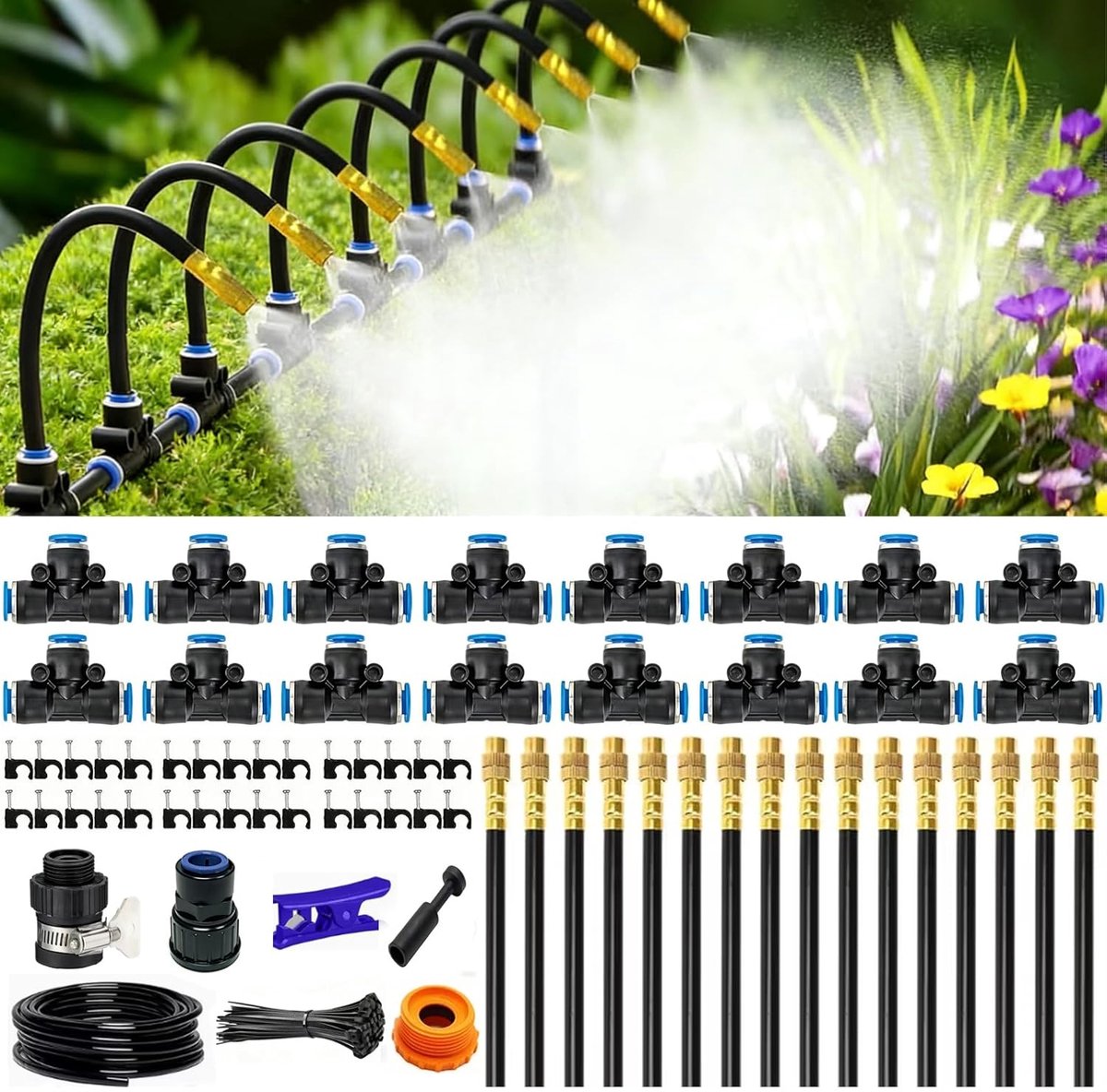 Automatisch Irrigatiesysteem - Tuin Bewatering - Gazon Terras - 360 Graden Flexibel - 15 Meter Slang