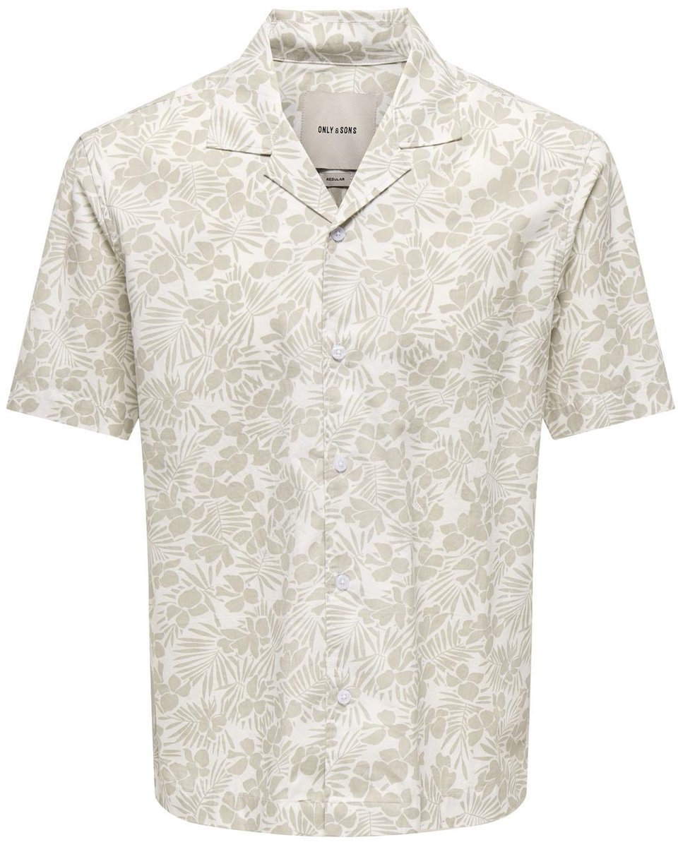 ONLY&SONS - ONSWHITE RESORT REG SS SHIRT - Heren - Overhemden
