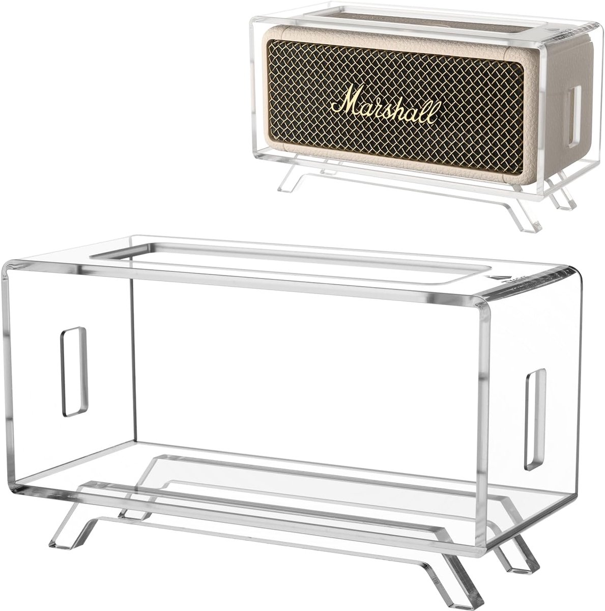 Buretstaanrd Houder - Luidspreker Display - Muziek Luisteren - Uniek TV Kast Design - 16.5 x 6.7 x 7.1 cm