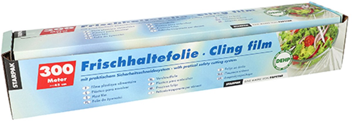6x Vershoudfolie PVC 300 m x 45 cm met praktisch veilig snijsysteem