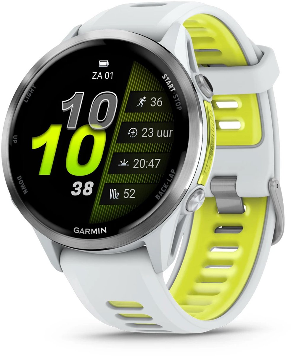 Garmin Forerunner 970 GPS Titanium Whitestone / amp yellow band