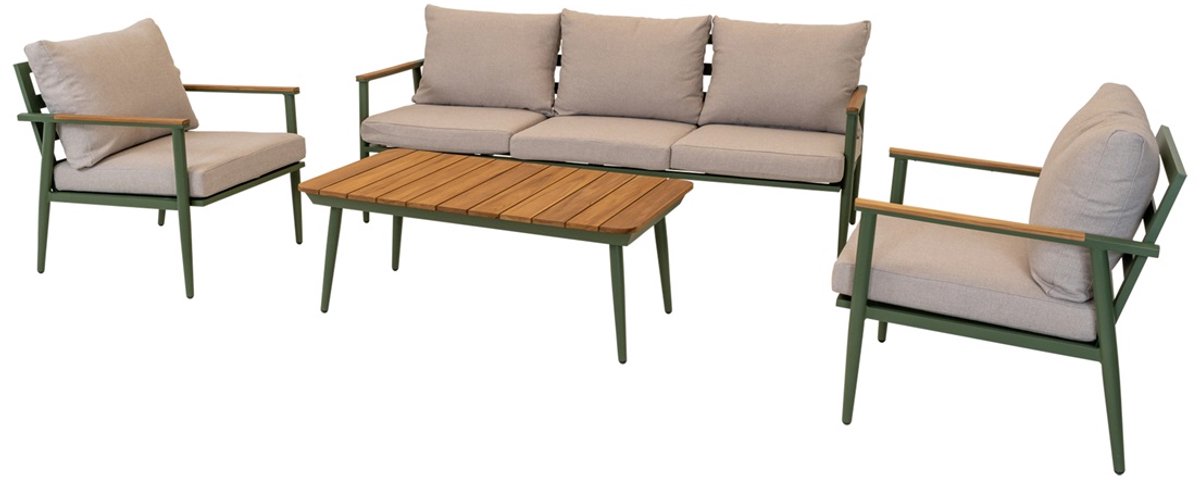 Lesli Living - Loungebank Riga - Groen - 188x74x72cm