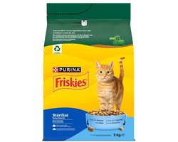 Friskies katten droegvoer Gesteriliseerd met Zalm en Groenten 3 kg