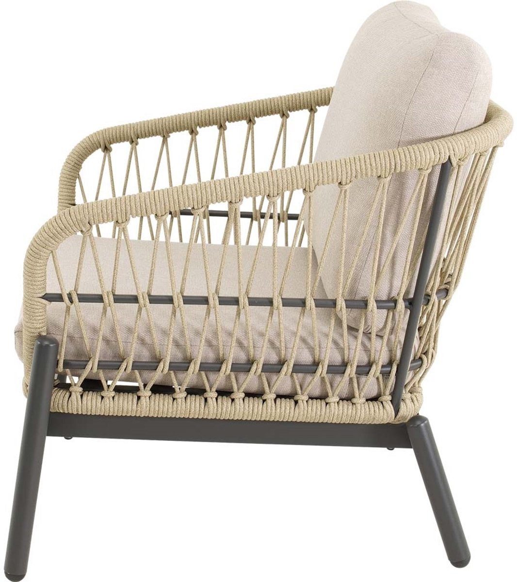Lesli Living Canapé lounge Zavi - Beige - 163,5x83x72,5cm