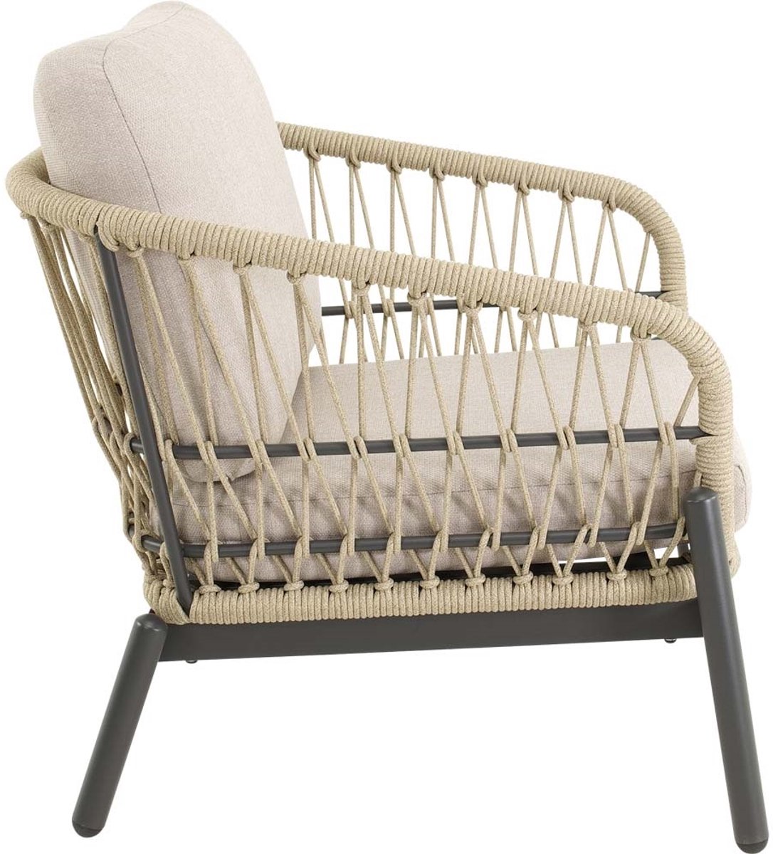 Lesli Living Canapé lounge Zavi - Beige - 163,5x83x72,5cm