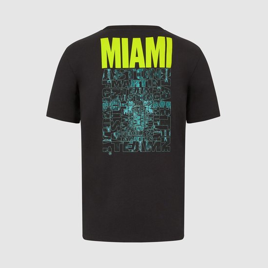 Aston Martin Racing - Formule 1 - Miami Graphic T-Shirt - Zwart - Heren - Maat S van Merkloos — afbeelding 2