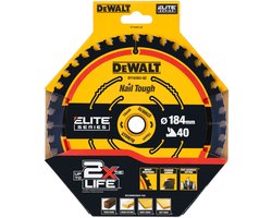 DeWalt Elite - Cirkelzaagblad - 184mm - 40 Tanden - ATB Geometrie