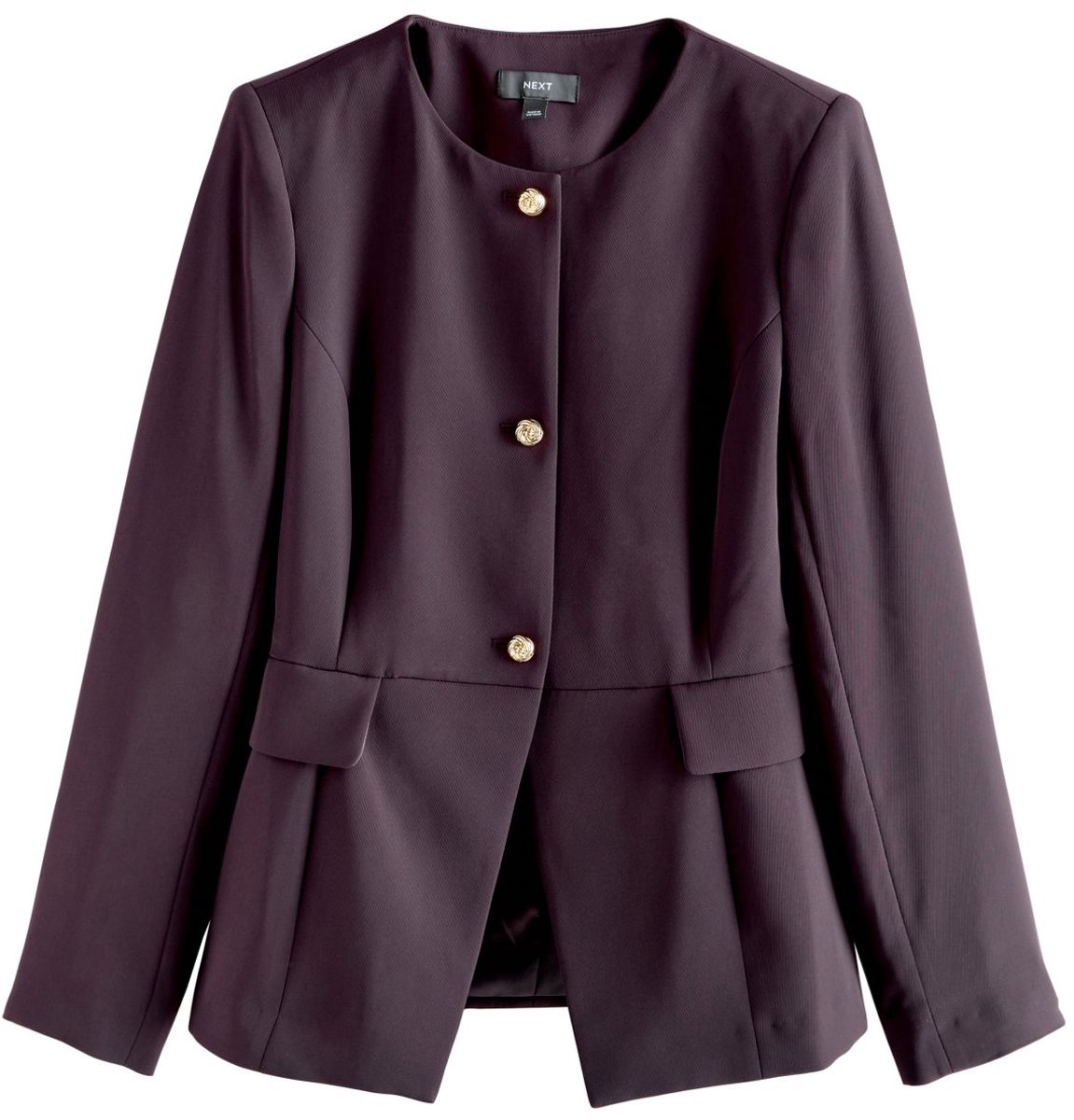Next - Dames - Kraagloze petite blazer - Petite - Paars