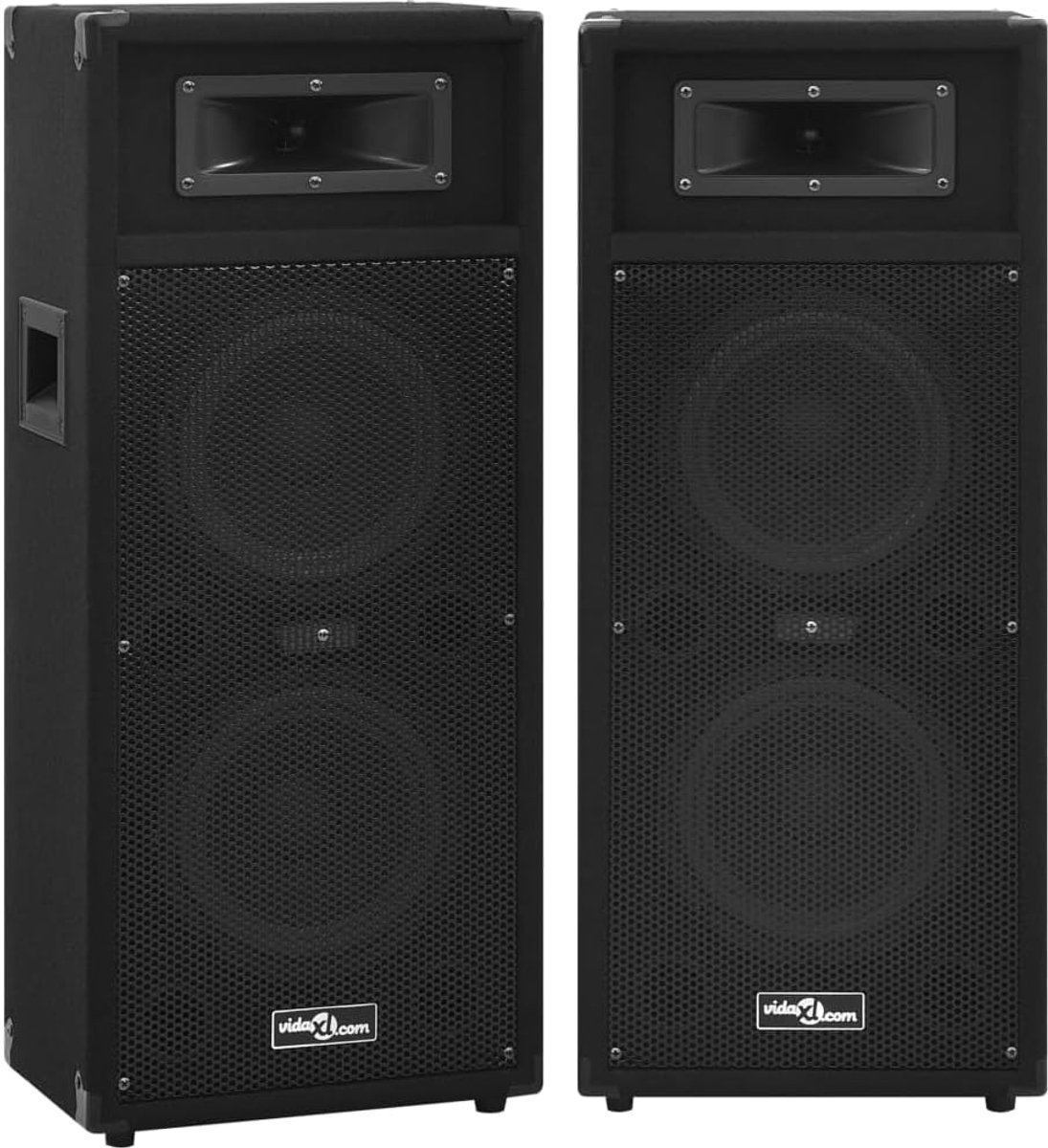 Podiumluidsprekers Set - PA Speakers - Muziek Evenementen - Krachtige Basweergave - 20cm Woofer - Zwart