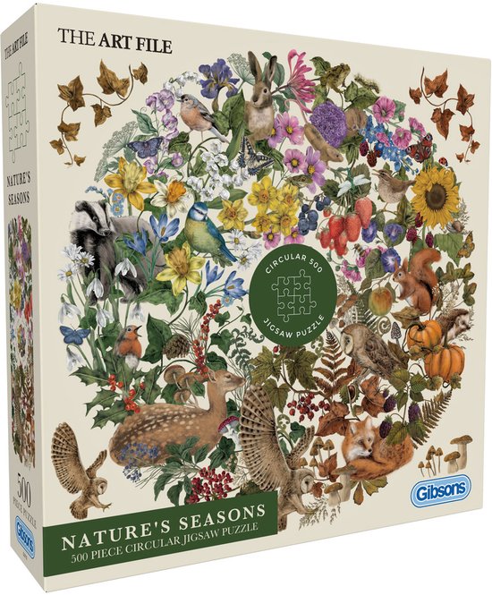 Gibsons - De Natuur haar Seizoenen ("Nature's Seasons") - The Art File - 500XL stukjes - 49×49cm - Legpuzzel voor Volwassenen