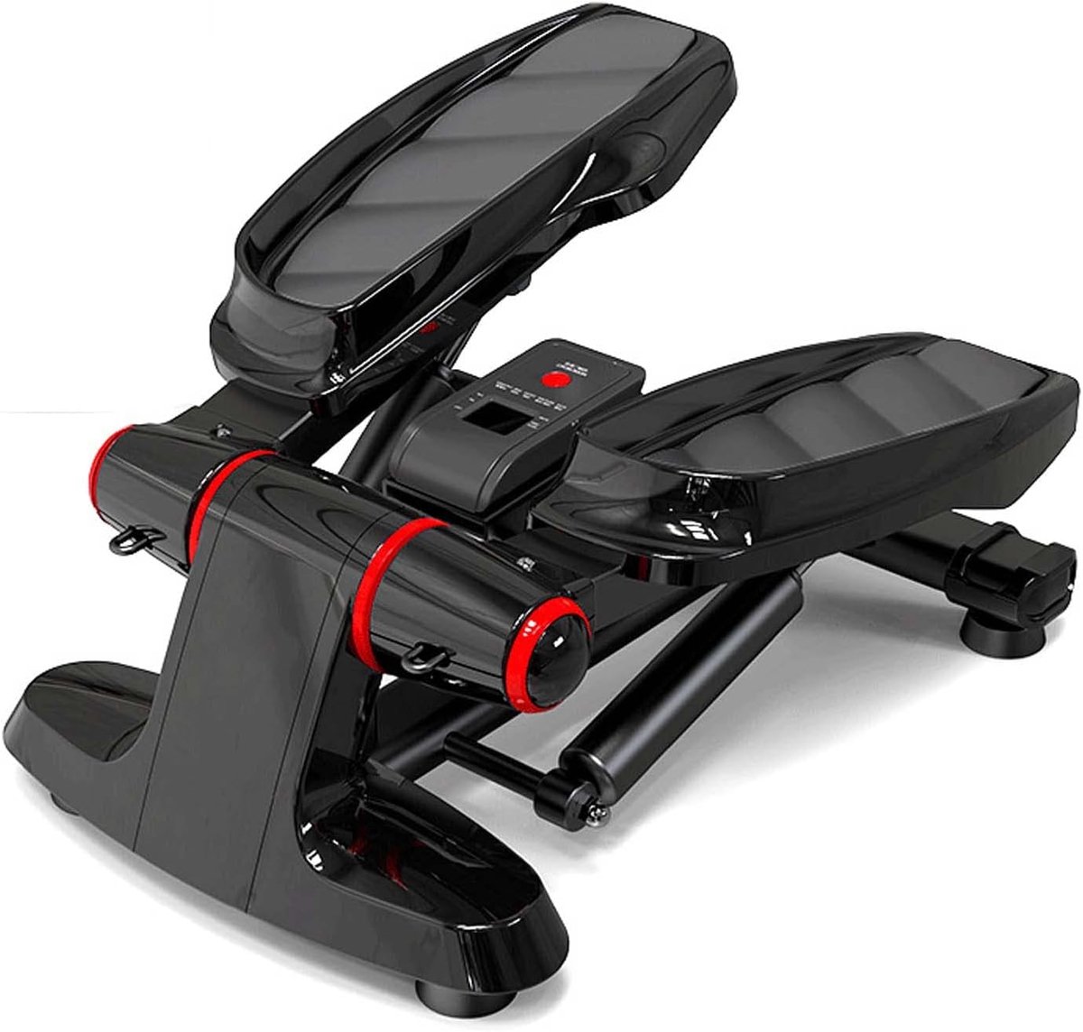 Mini Stepper - Thuis Fitness - Cardio Kracht - Met Weerstandsbanden - 150kg Belasting - Zwart