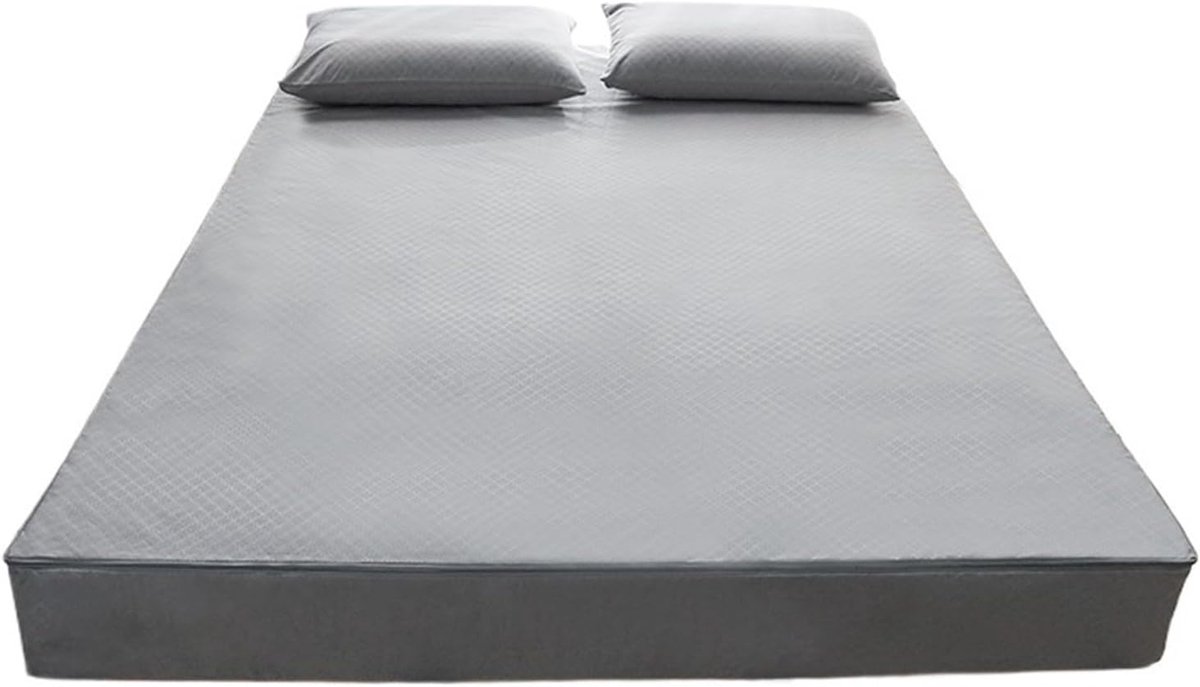 Matrashoes Waterdicht - Matrasbeschermer - Slaapcomfort Verbeteren - Zeszijdige Rits - 90 x 200 cm - Grijs