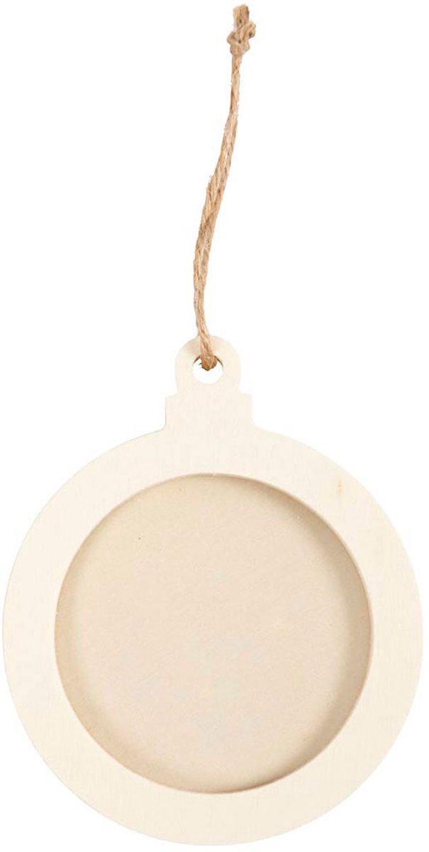 Creativ Company houten lijst hanger knutselpakket 8cm 24 stuks decoratie.