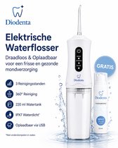 Waterflosser & TandBleekschuim - Multifunctionele Waterflosser 220ml watertank - Verwisselbare Mondstukken - Monddouche - Draadloos - Tongreiniging - Flosapparaat - USB oplaadkabel - 3 Modus - WIT - Waterflosser - Flosser - Tanden reinigen