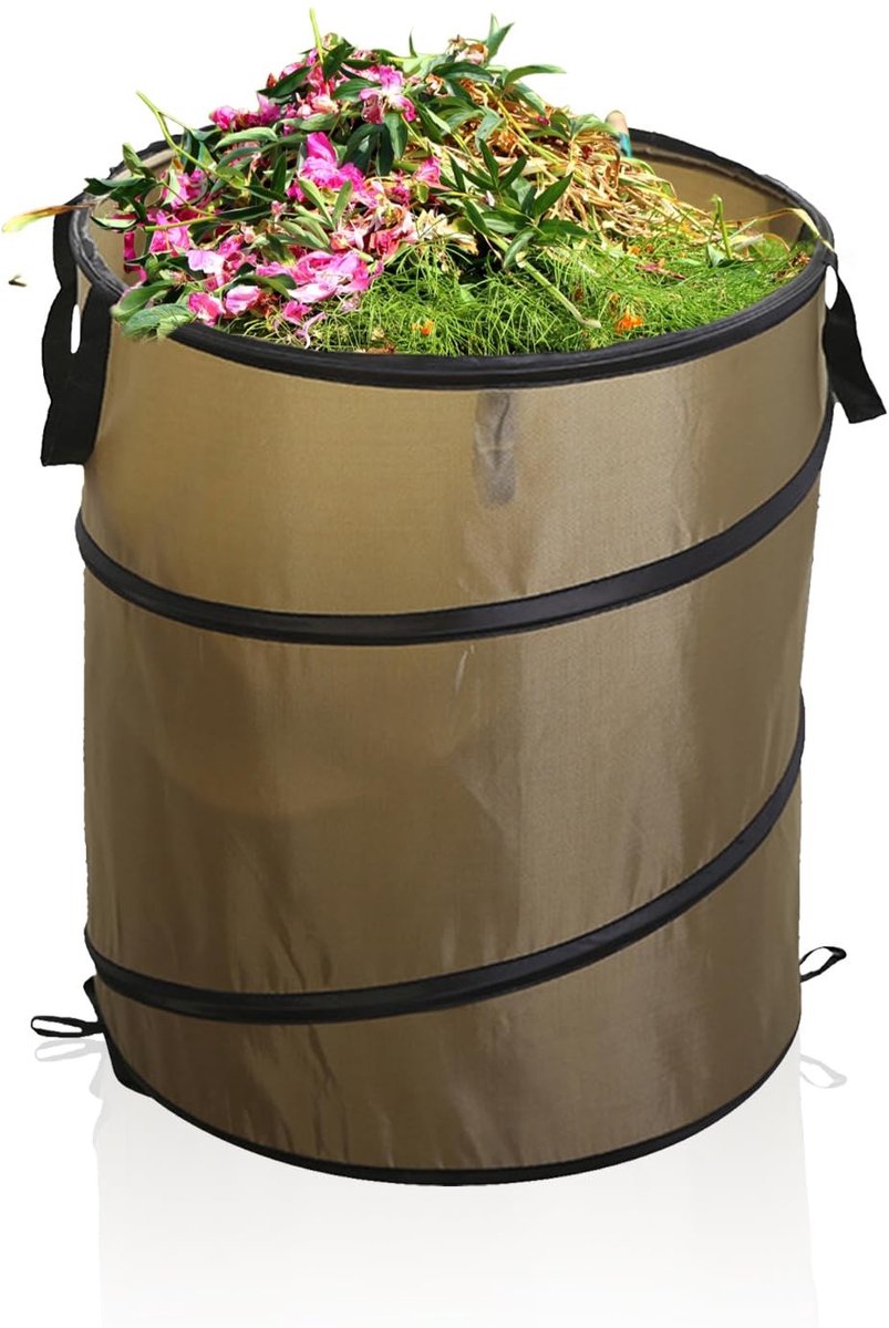 Allecto - Tuinzak - Opvouwbare Tuinafvalzak - Compact en Draagbaar - Donkergroen - Ideaal voor Tuinieren - Geschikt voor Groenafval