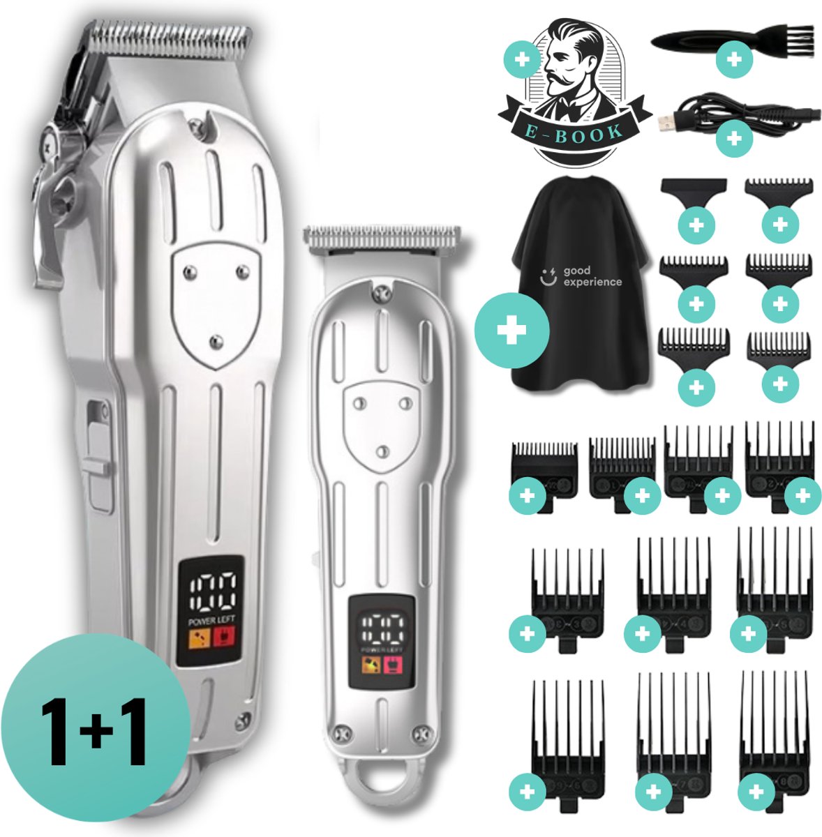 Professionele Tondeuse Mannen - Tondeuse + Baardtrimmer - Haartrimmer Mannen - Tondeuse Hoofdhaar - Scheerapparaat Mannen - Good Experience