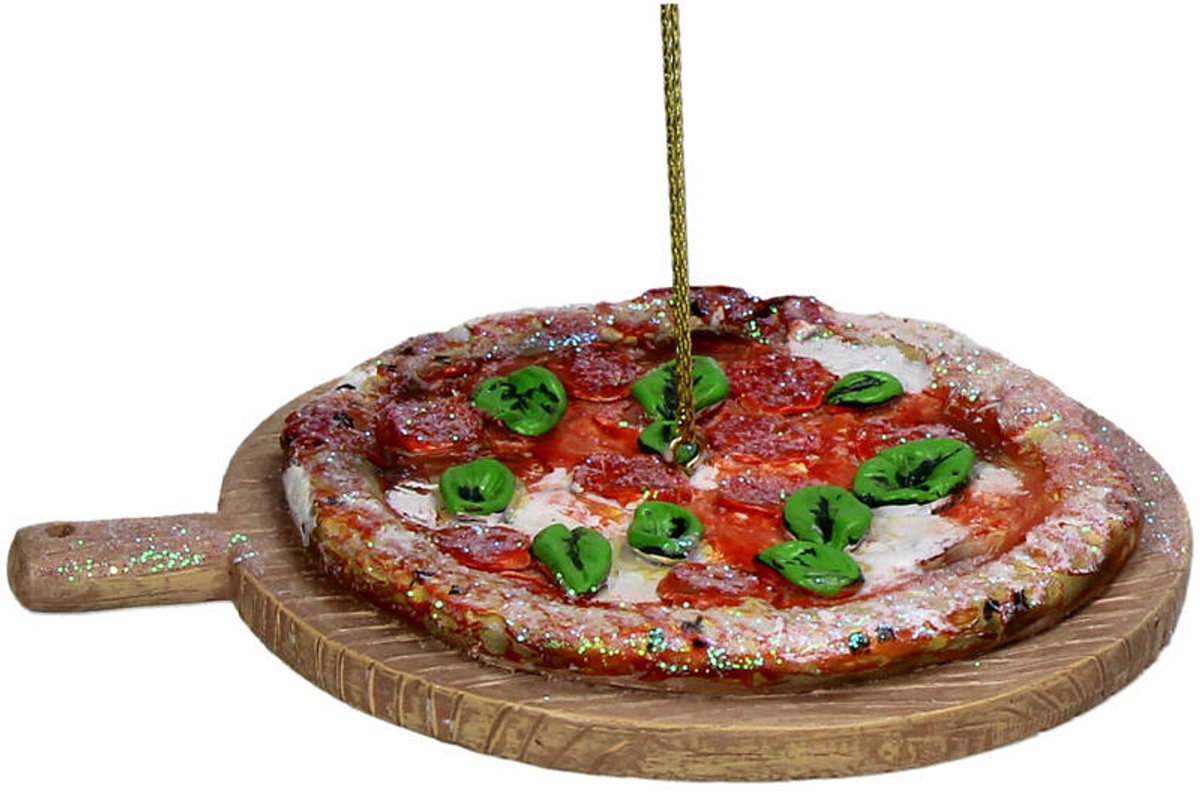 HD Collection Kerst Ornament Italiaanse Pizza Polyresin Multi 10,4cm