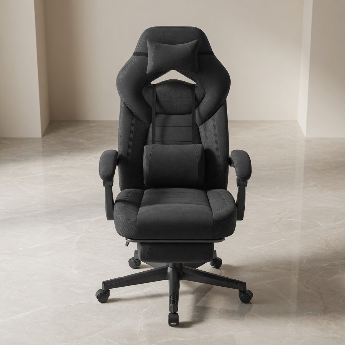 Ergonomische Gaming Stoel met Voetensteun - Voetensteun Verstelbare Rugleuning (90°–135°) – - Medahomestore