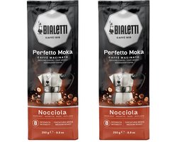 Bialetti Perfetto Moka Nocciola (Hazelnoot) gemalen koffie - 2 x 250 gram