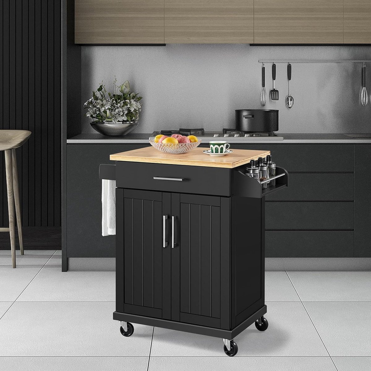 Keukentrolley Met Wieltjes - Serveerwagen - Trolley - multifunctioneel