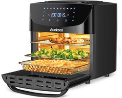 MakkelijkMooi Hetelucht Friteuse - Airfryer - 8-in-1 Oven - 1800W - Snelle Luchtcirculatie - Olievrije Mini Oven Met Accessoires