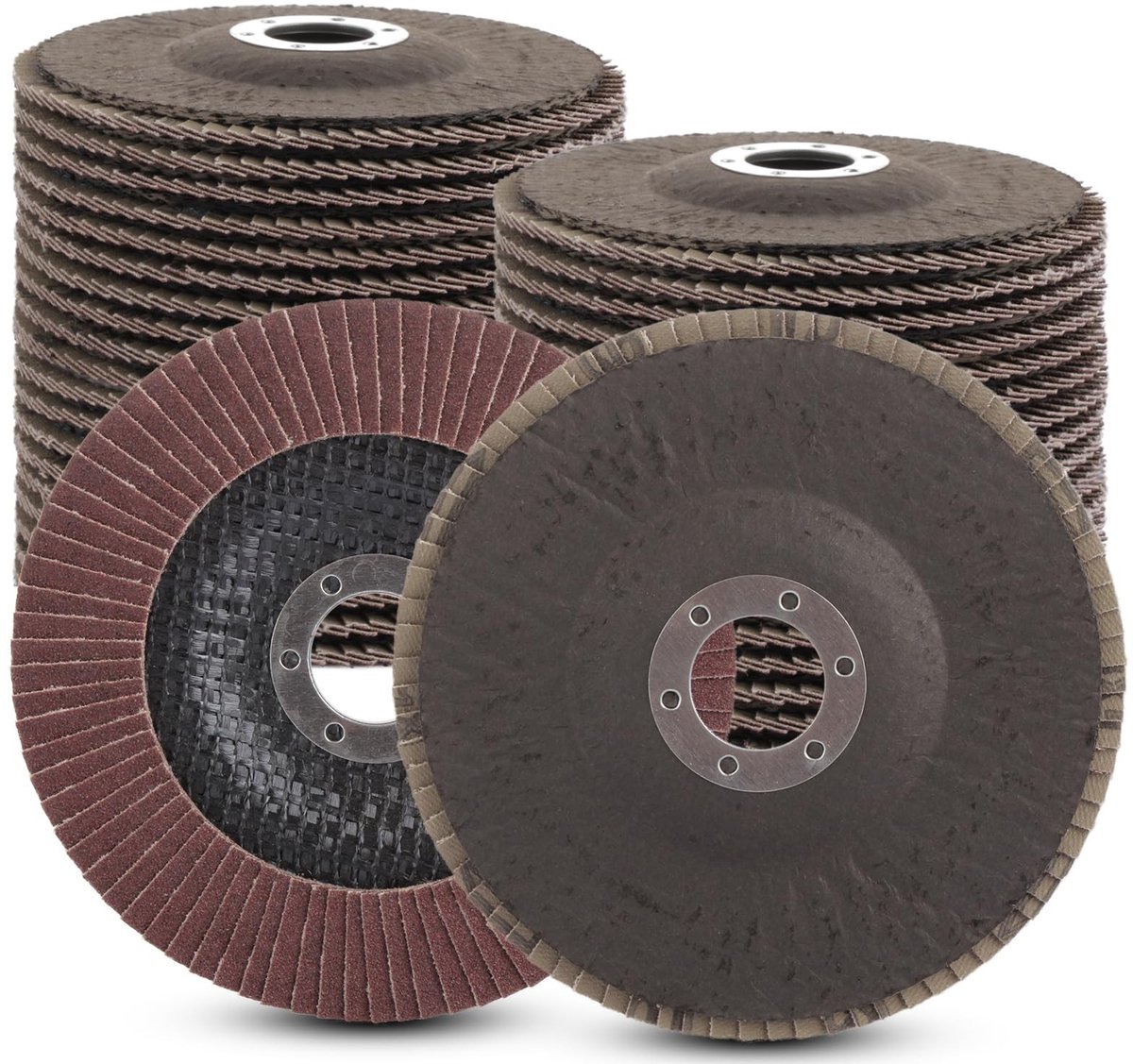 NTHProducts - Slijpschijven - 20 Stuks - Hoogwaardige kwaliteit - 125 mm - Voor metaal, hout en ijzer - Grit 120 - Geschikt voor haakse slijpers - Rood