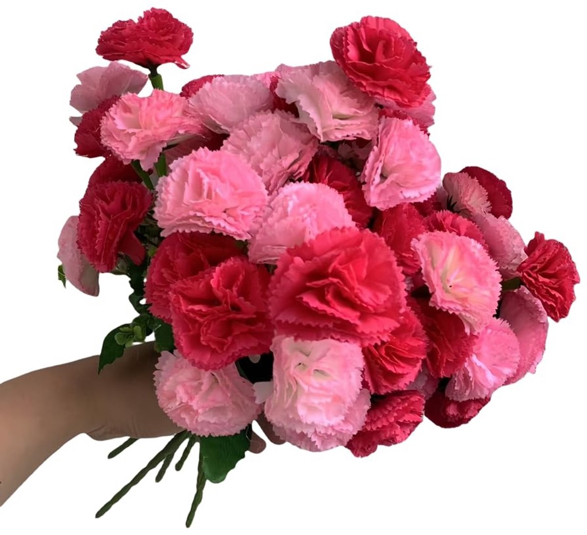 MTTProducts - Kunstbloemen - Nepparen - Rozenrode en Roze - 36 cm - Perfect voor Bruiloft en Thuisdecoratie - 6 Stuks