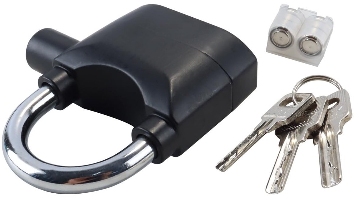 Allecto - Zinklegering Alarm Hangslot - Veiligheid - Hoog geluidsniveau van 110dB - Perfect voor Deuren en Ramen - Betrouwbaar en stevig - Geschikt...