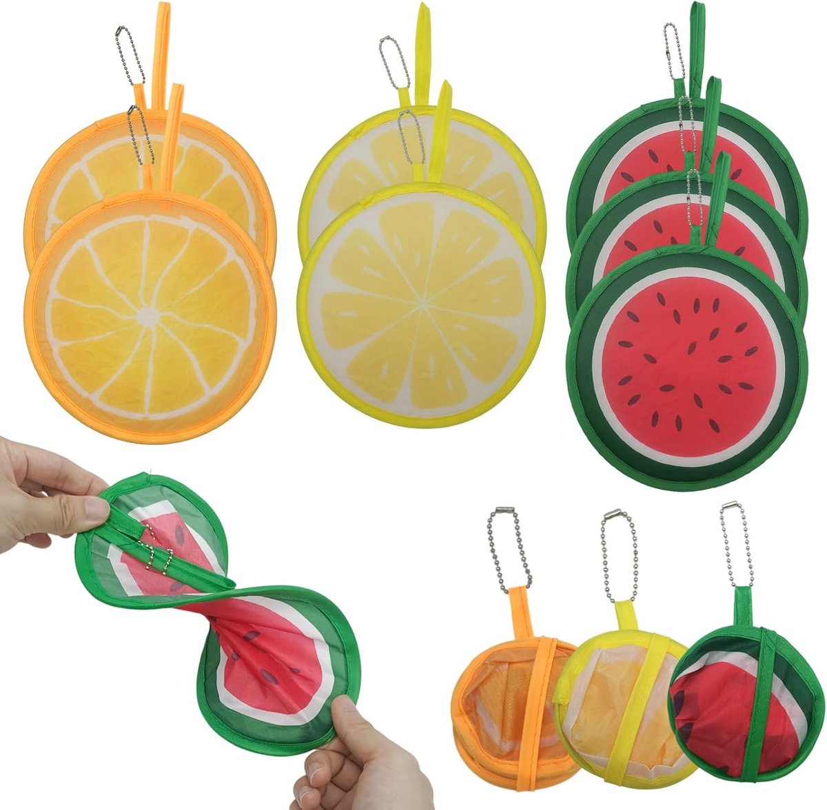 Handwaaier - Spaanse Handwaaier - Verkoeling Waaiers voor Zomerse Themperatuur - Waaier Festival - Chinese Waaier - Festival Waaier - Verkoelend - Handventilator - Tegen Opvliegers - Ronde opvouwbare - 7 Stuks - Fruit ventilator - van Imperatoris