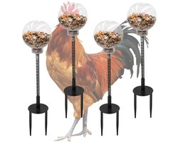 Cosensi - Chicken Cock Toys - Interactieve Voeding - Verrijking Speelgoed - Transparant - Voor Kippen en Vogels - 4 Stuks