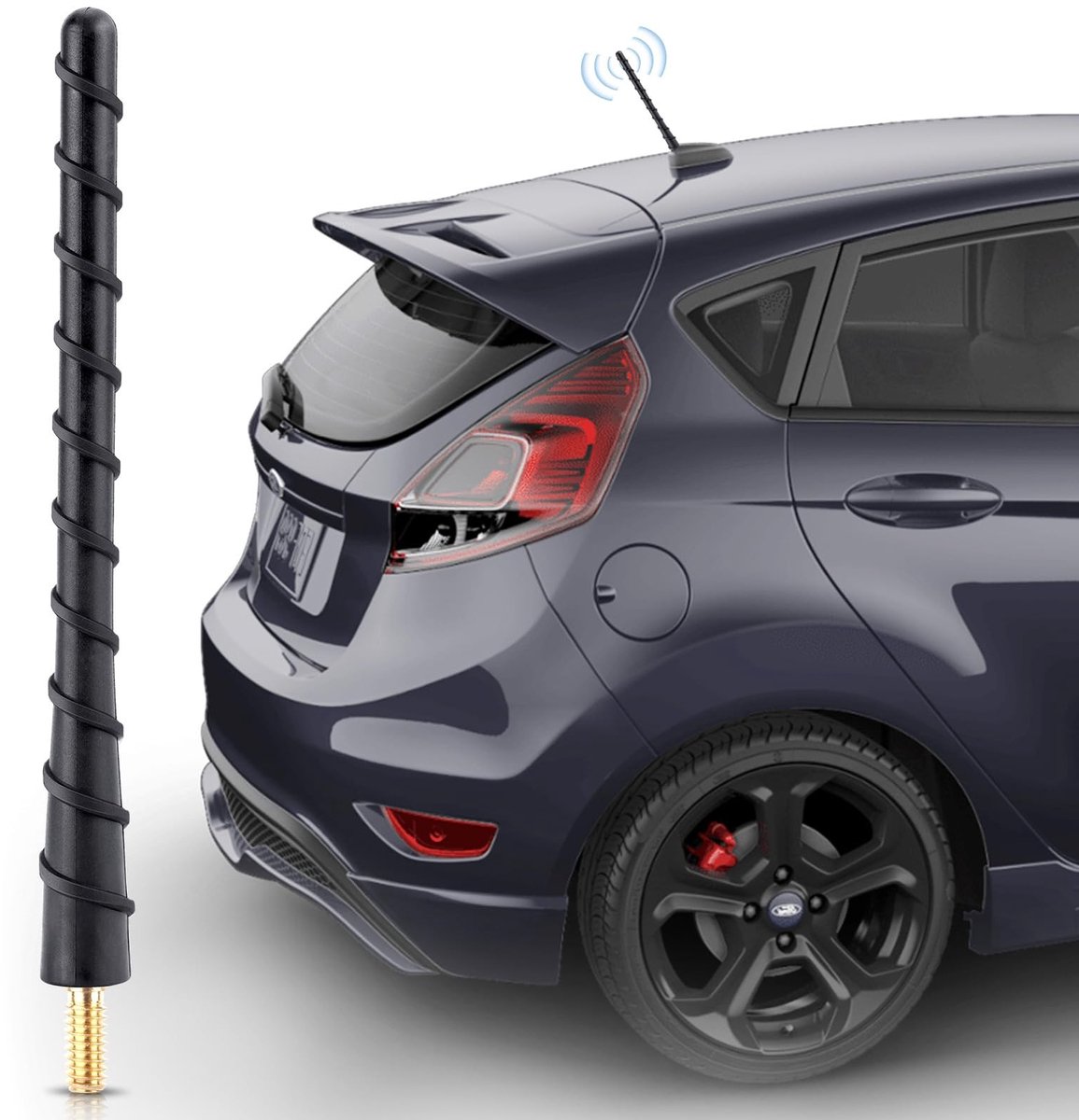 NTHProducts - Auto Antenne - Korte Radio Antenne - Universele Vervangingsantenne - Zwart - Sterke FM/AM/DAB Ontvangst - Geschikt voor M4 M5 M6