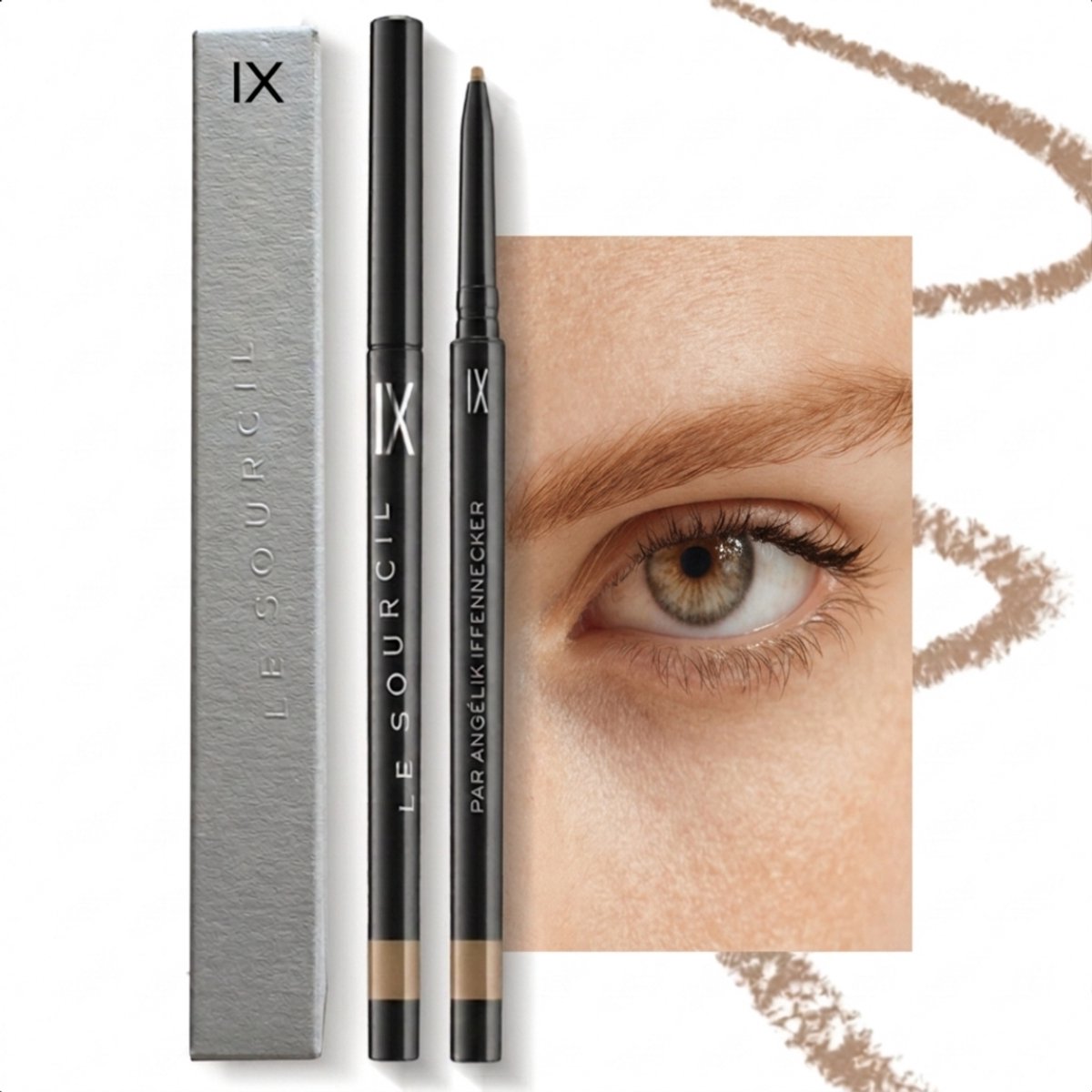 Le Sourcil Wenkbrauwpotlood IX Goud Donkerblond - Waterbestendig Wenkbrauw Pen - Precisie & Langdurige Fixatie
